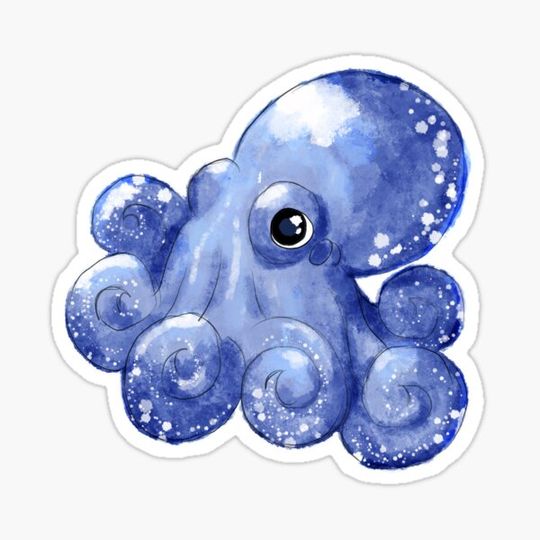 Discover Cute Blue Octopus