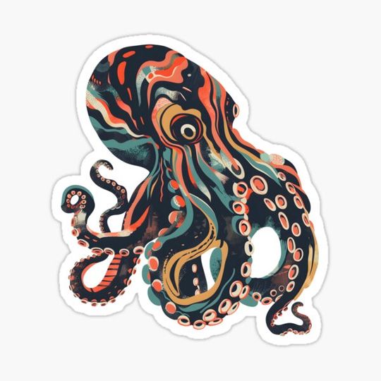 Discover Colorful Abstract Octopus