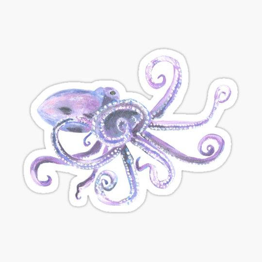 Discover Purple Octopus - Pastel colors