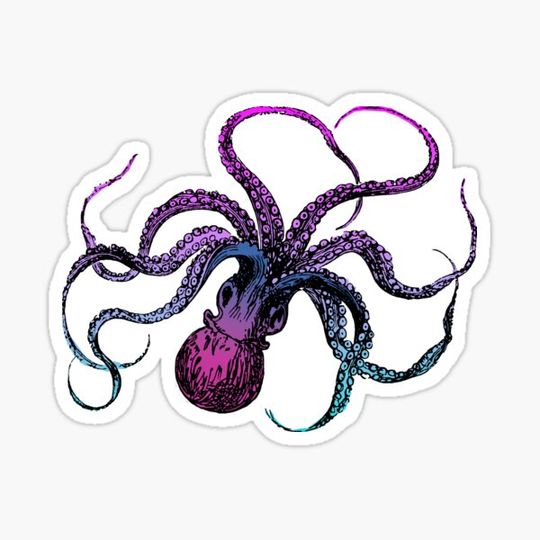 Discover Rainbow Vintage Octopus