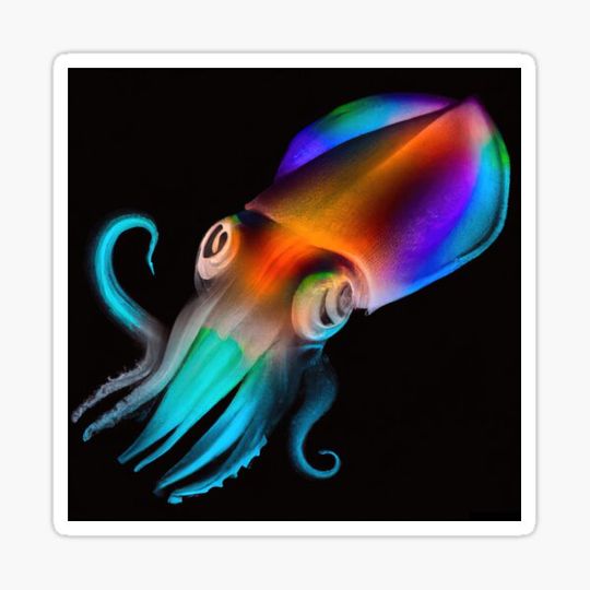 Discover Squid in Rainbow Color