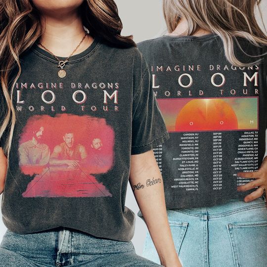 Discover Imagine Dragons Tour Shirt, Music 2 Sides Shirt Imagine Dragons Loom World Tour 2024