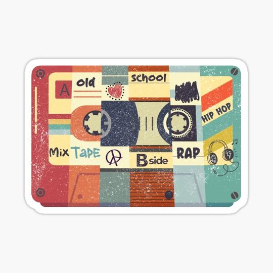 Old School Rap 90s Hip Hop Mixtape Cassette Tape Graphic Tees