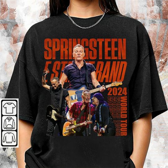 Discover BlvckStyle Bruce Music Concert Springsteen Shirt, The E Street Bruce World Tour 2024