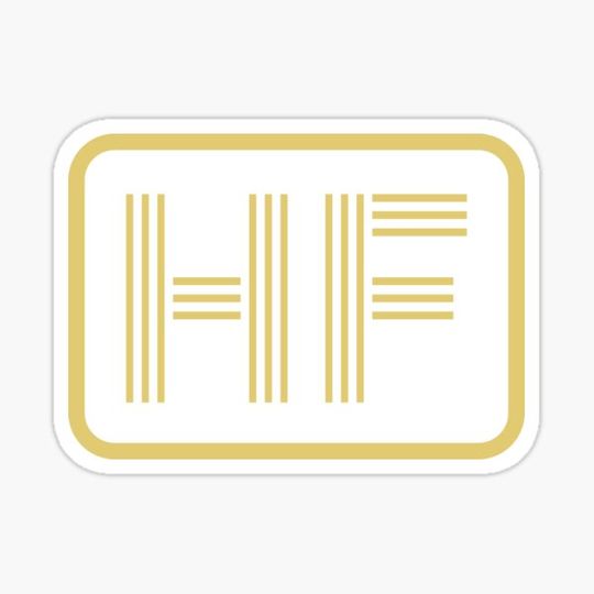 Discover HF Initials Gold Geometric Letters