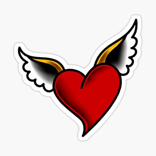 Discover Salty-Dog American Traditional Winged Heart