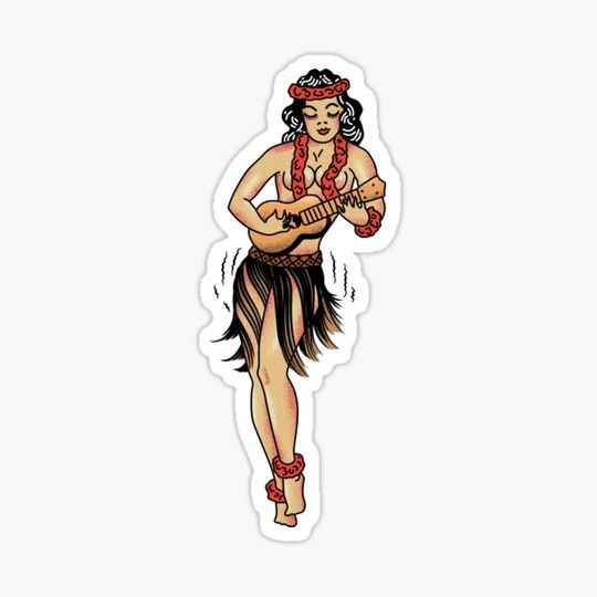 Discover Vintage Sailor Jerry Pin-Up Hawaiian Girl