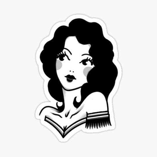 Discover art old school simple woman