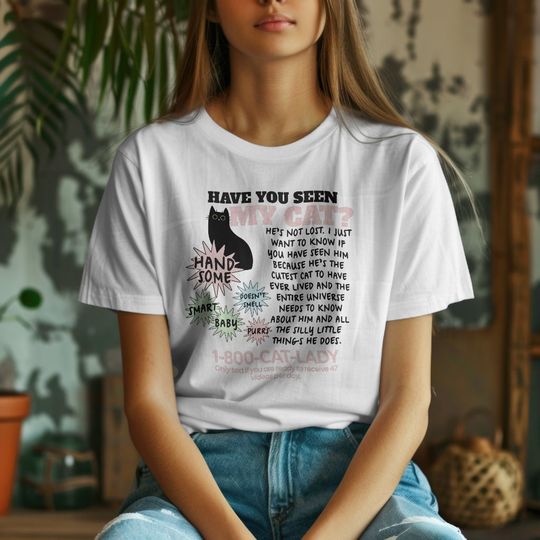 Discover Cat Lady Shirt - Premium Unisex Cotton Crewneck T-shirt