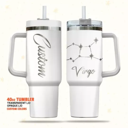Discover Personalized Tumbler Virgo Zodiac Constellations, Personalized 40oz Tumbler