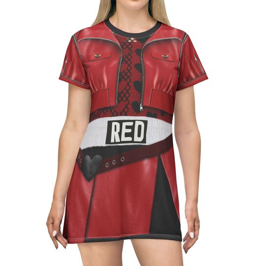 Discover Red of Hearts Jacket Short Sleeve Dress, Descendants4 Costume, Rise of Red Cosplay, Musical Fantasy Outfit
