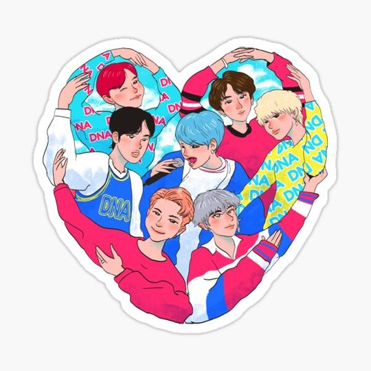 Discover DNA BTS, Heart Pose, Art, Fanart
