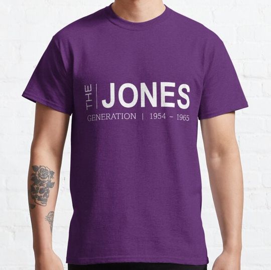 Discover The Jones Generation 1954-1965 White Print- Generation X, Millennial, Baby Boomer