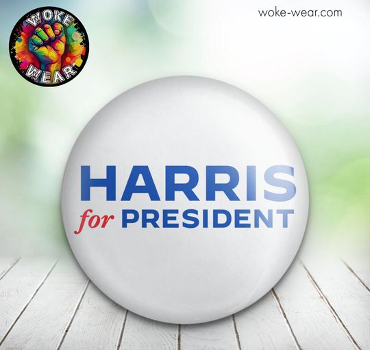 Discover HARRIS for PRESIDENT Campaign Pin - Supportive Button Badge