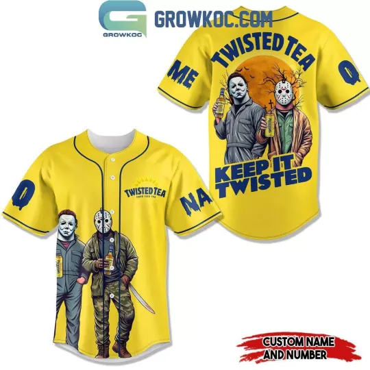 Discover Twisted Tea Keep It Twisted Halloween Personalized Baseball Shirt