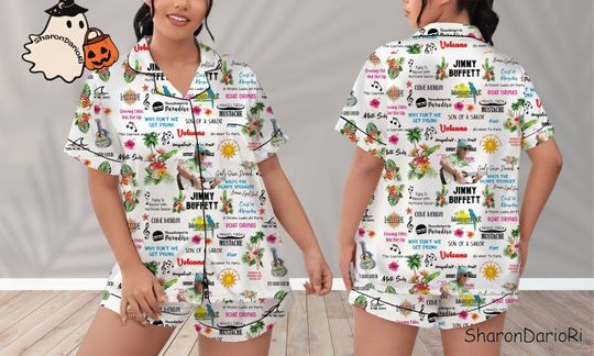 Discover Jimmy Buffett Pajamas Short Set, Jimmy Buffett Short Pajamas Set with pocket