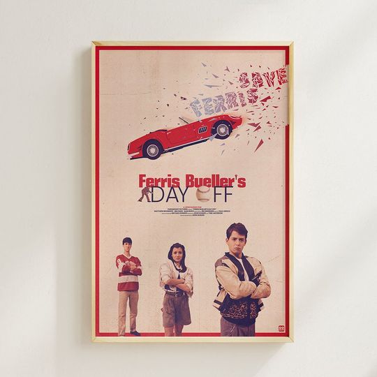 Discover Ferris Bueller's Day Off Movie Poster, Quality Canvas Print, Custom Poster Print, Movie Wall Art