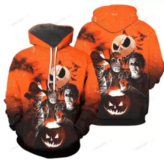 Discover Halloween Orange 3D HOODIE Us Size Christmas Gift