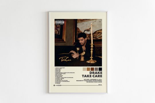 Discover Drake Poster, Take Care Poster, Album Cover Poster