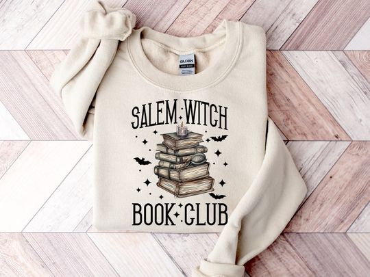 Discover Salem Witch Book Club Sweatshirt, Witch Shirt, Halloween Party Sweatshirt