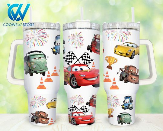 Discover Cartoon Characters 40oz Tumbler, Cartoon Car 2 pieces 40 oz Tumbler, Movie Character 40oz Tumbler