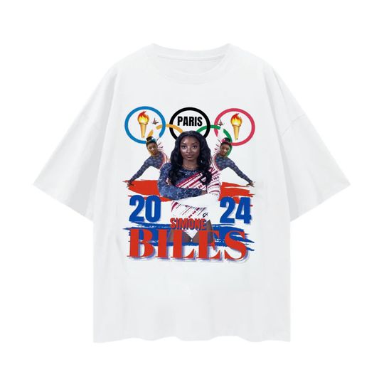 Discover Simone Billes Shirt Style Fans Gift Graphic Shirt, Simone Biles Paris Olympics 2024