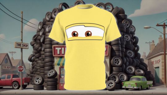 Discover Fun Yellow Car Spoof All-Over Print Costume Lightweight Unisex T-Shirt