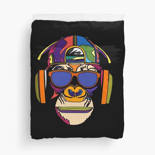 Discover Monkey rapper pop art Duvet Cover