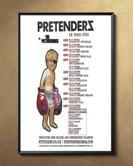 Discover NEW! The Pretenders 2024 Tour Poster