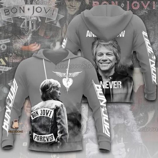Discover Bon Jovi Vintage Band Hoodie - 90s Design