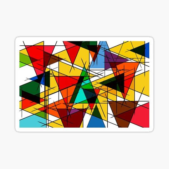 Discover Triangles stained glass pattern, colorful triangles, mid century modern pattern