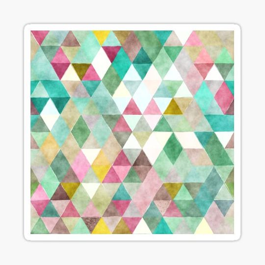 Discover Geometric Triangles in Distressed Pastel