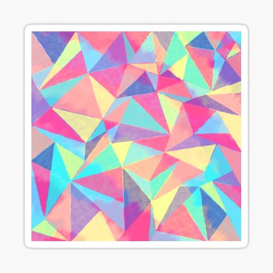 Discover Colorful Vibrant Boho Geo Watercolor Triangles