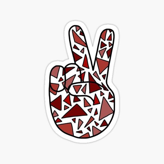 Discover Peace Sign with Red Triangles