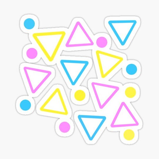 Discover 80s pattern triangles and dots