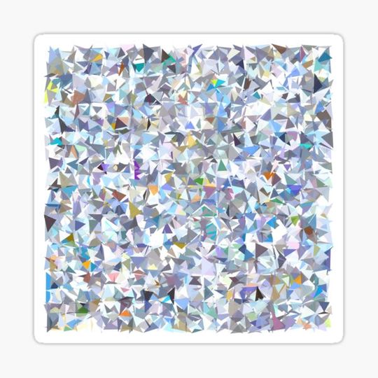 Discover Printed image of sparkling triangles - geometric pattern v7