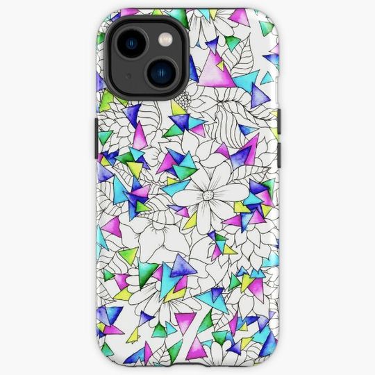 Discover Modern watercolor geometric triangles floral