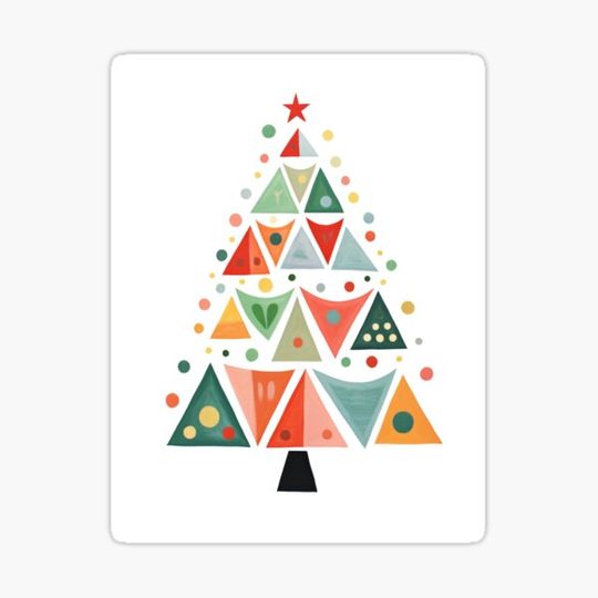 Discover Colorful Christmas Minimalist Art