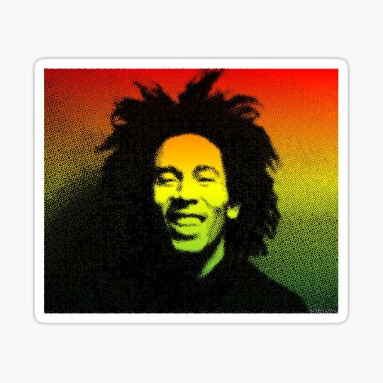Discover Bob Marley Sticker Reggae