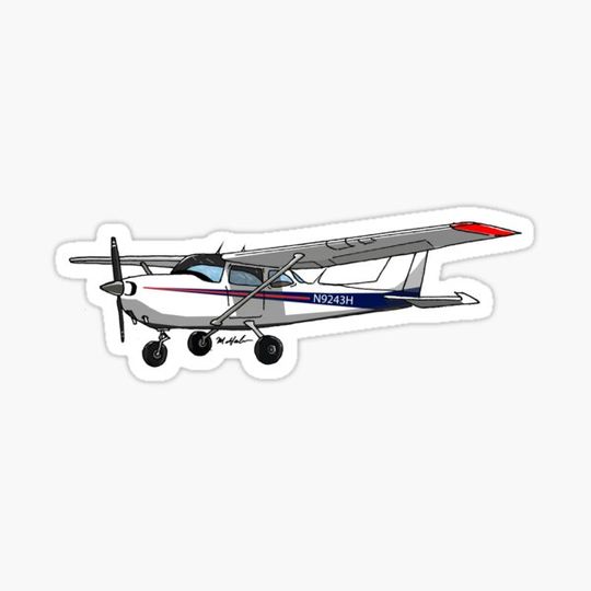 Discover Red white and Blue Cessna 172