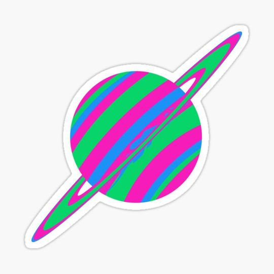 Discover Pride Planets - Saturn - Polysexual Pride