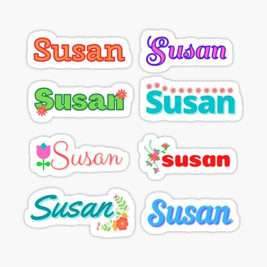 Discover Sticker Name SUSAN