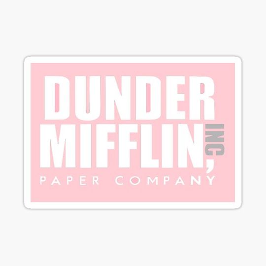 Discover Pink Dunder Mifflin Logo