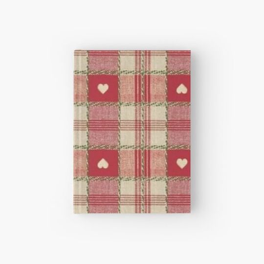 Discover Plaid red heart coquette print