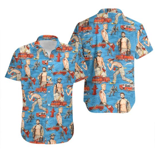 Discover Fireman Hawaiian Shirt