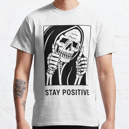 Discover Stay Positive , Reaper , Waterproof Sticker , Hydro Flask