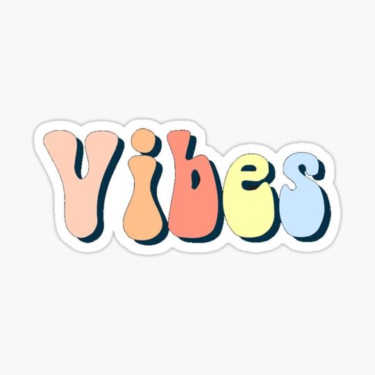 Discover "Vibes" colorful text