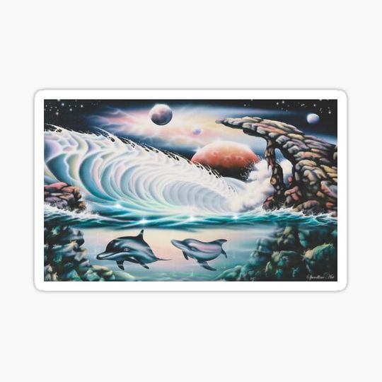 Discover speedlineart, cosmic dolphins