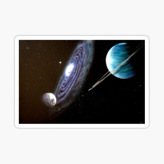 Discover Galaxy and Planet With Moon