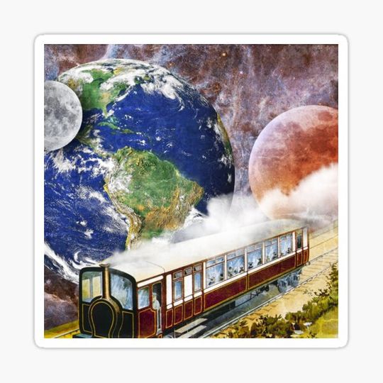 Discover train into the space